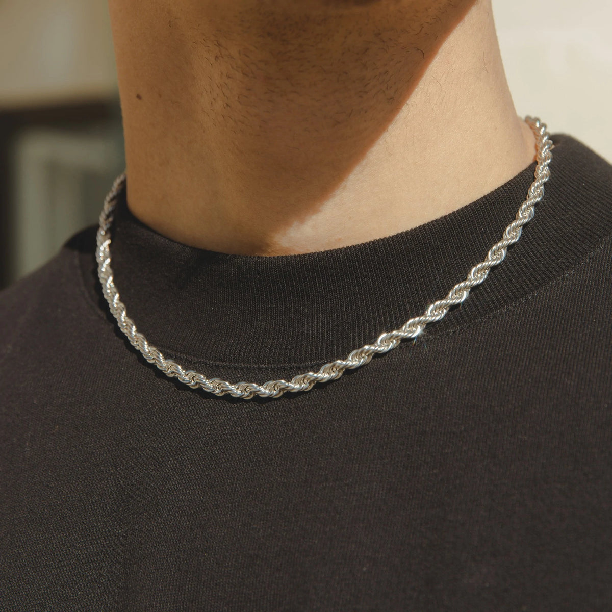 5mm Rope Chain - Silver