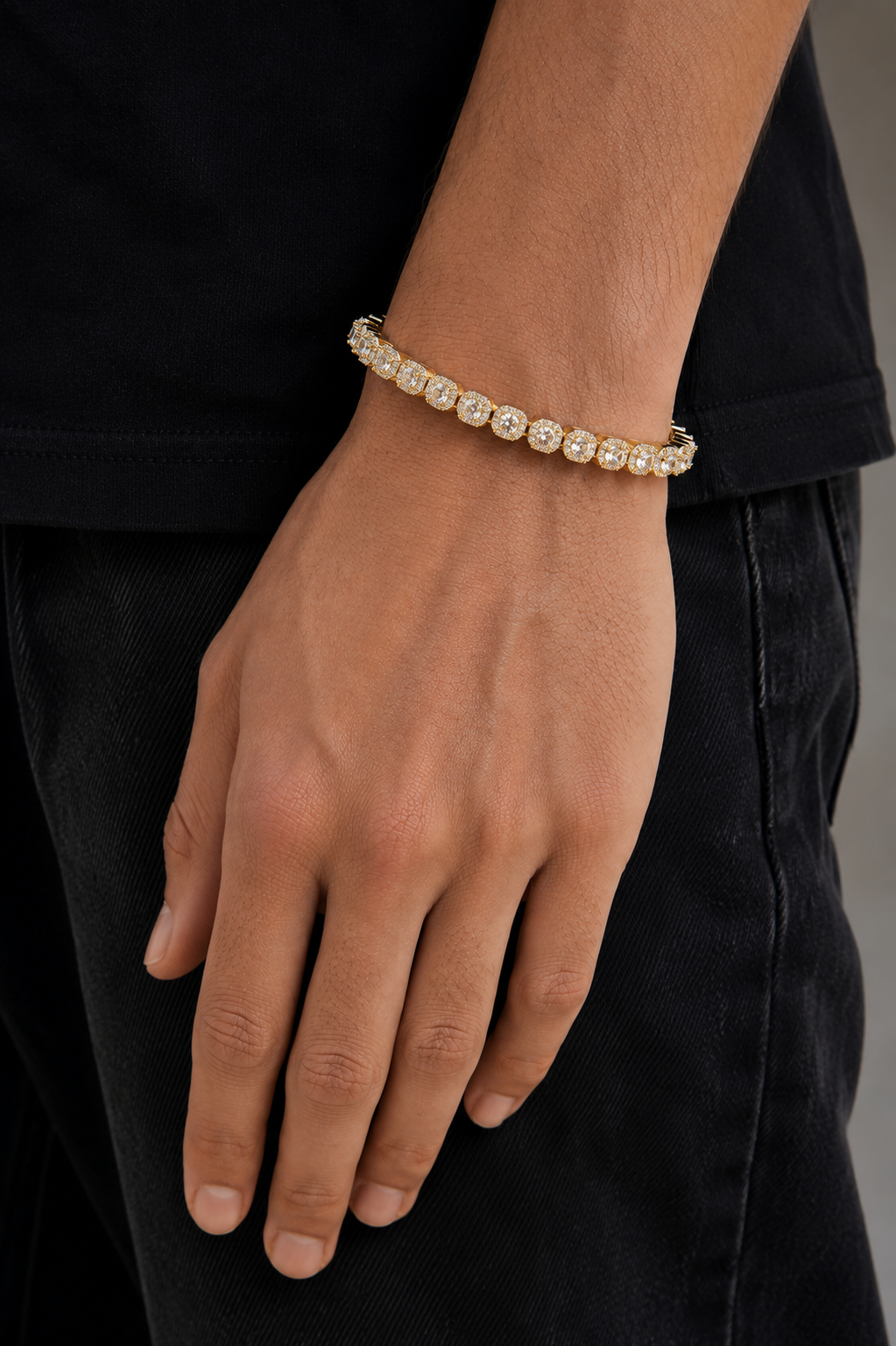 5mm Clustered Tennis  - Gold