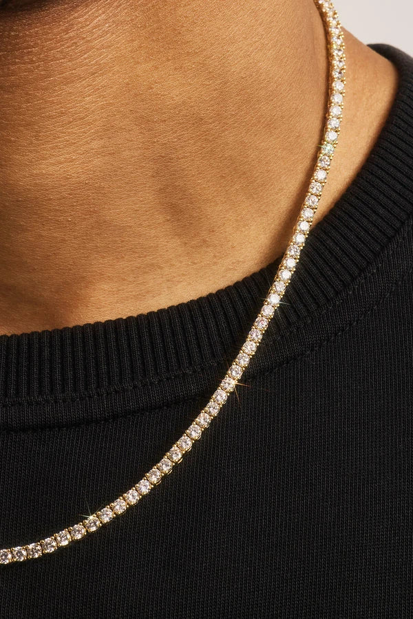 3mm Tennis Chain - Gold