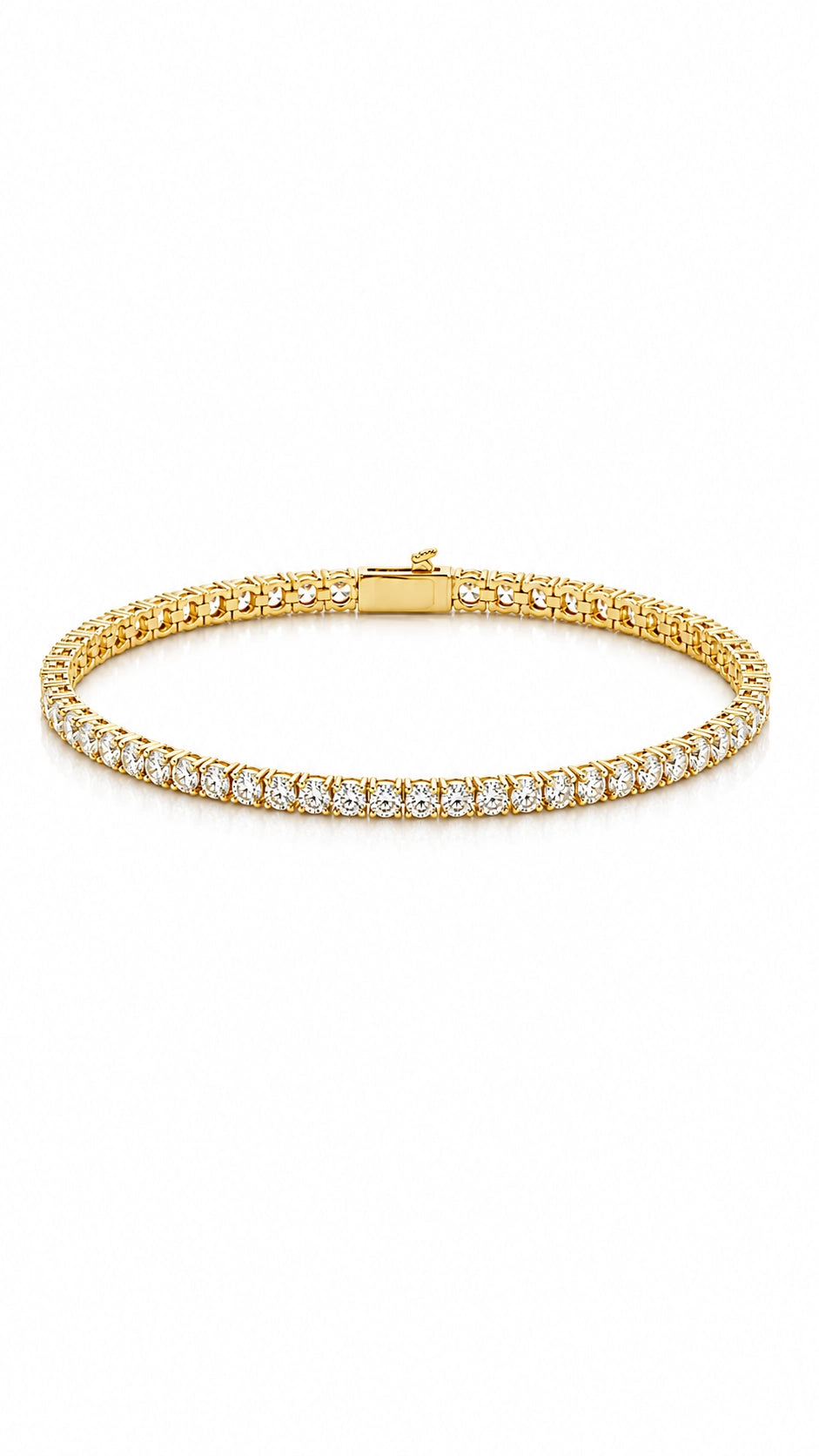 3mm Tennis Bracelete -  Gold