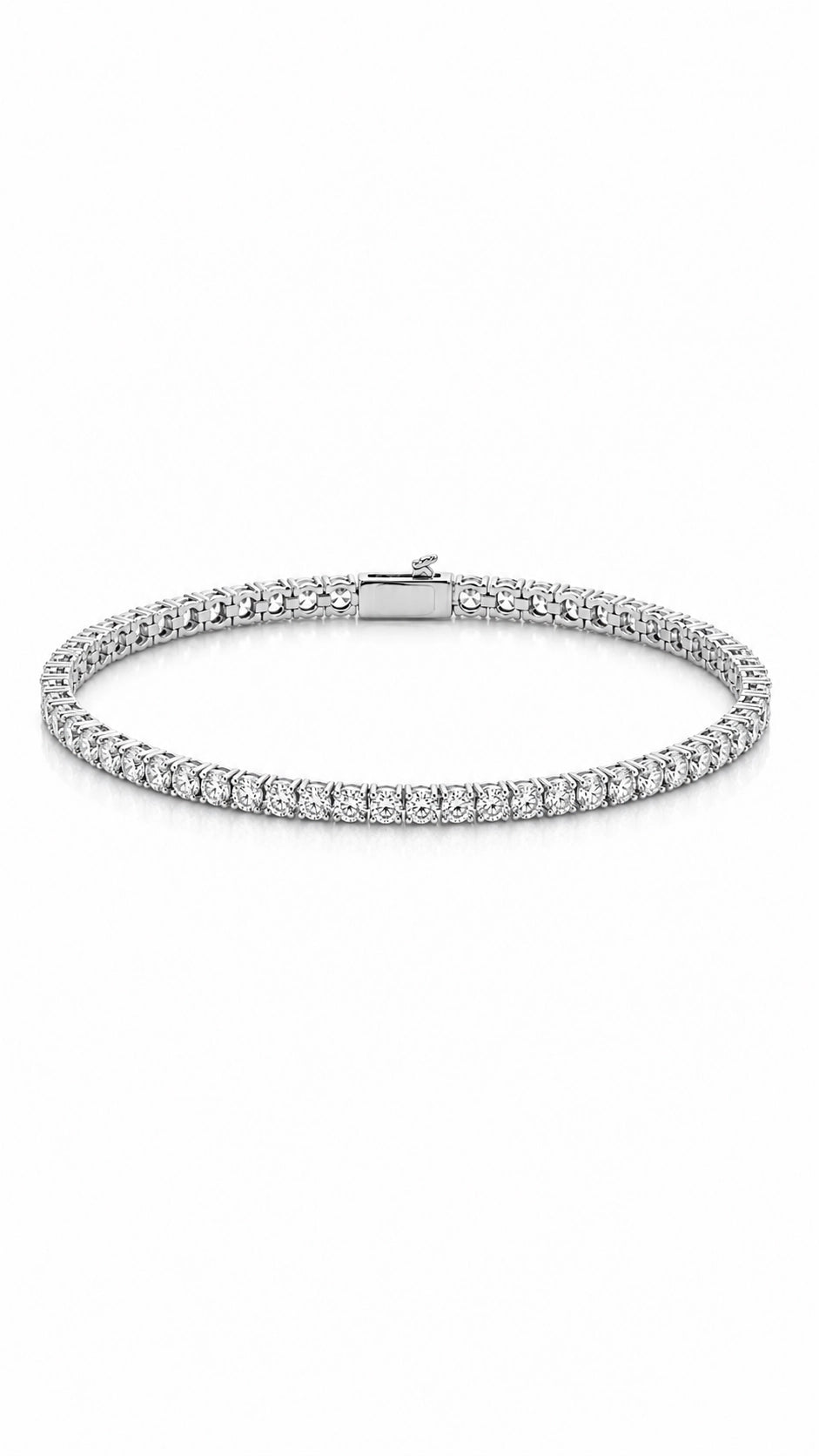 3mm Tennis Bracelete - White Gold