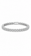 5mm Clustered Tennis - White Gold