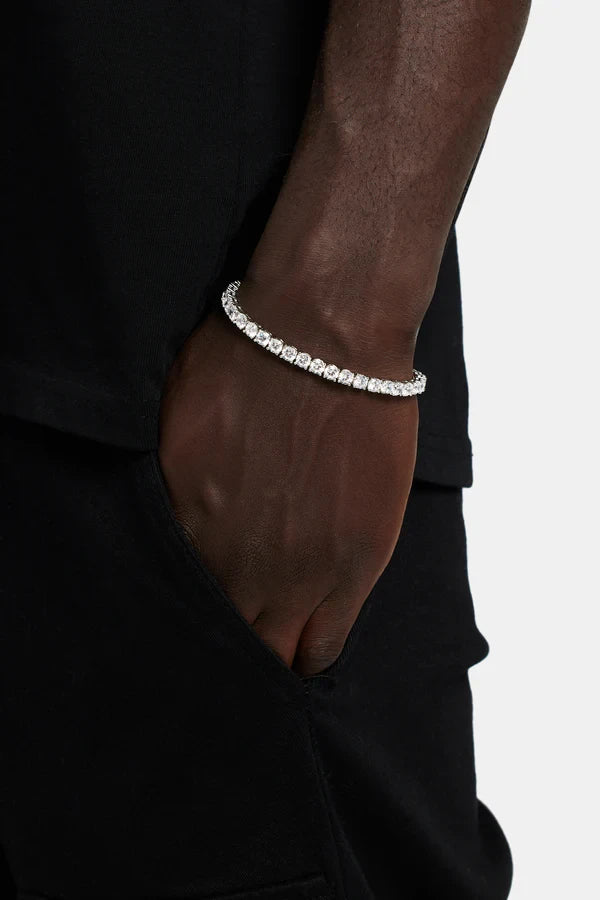 5mm Tennis Bracelete - White Gold
