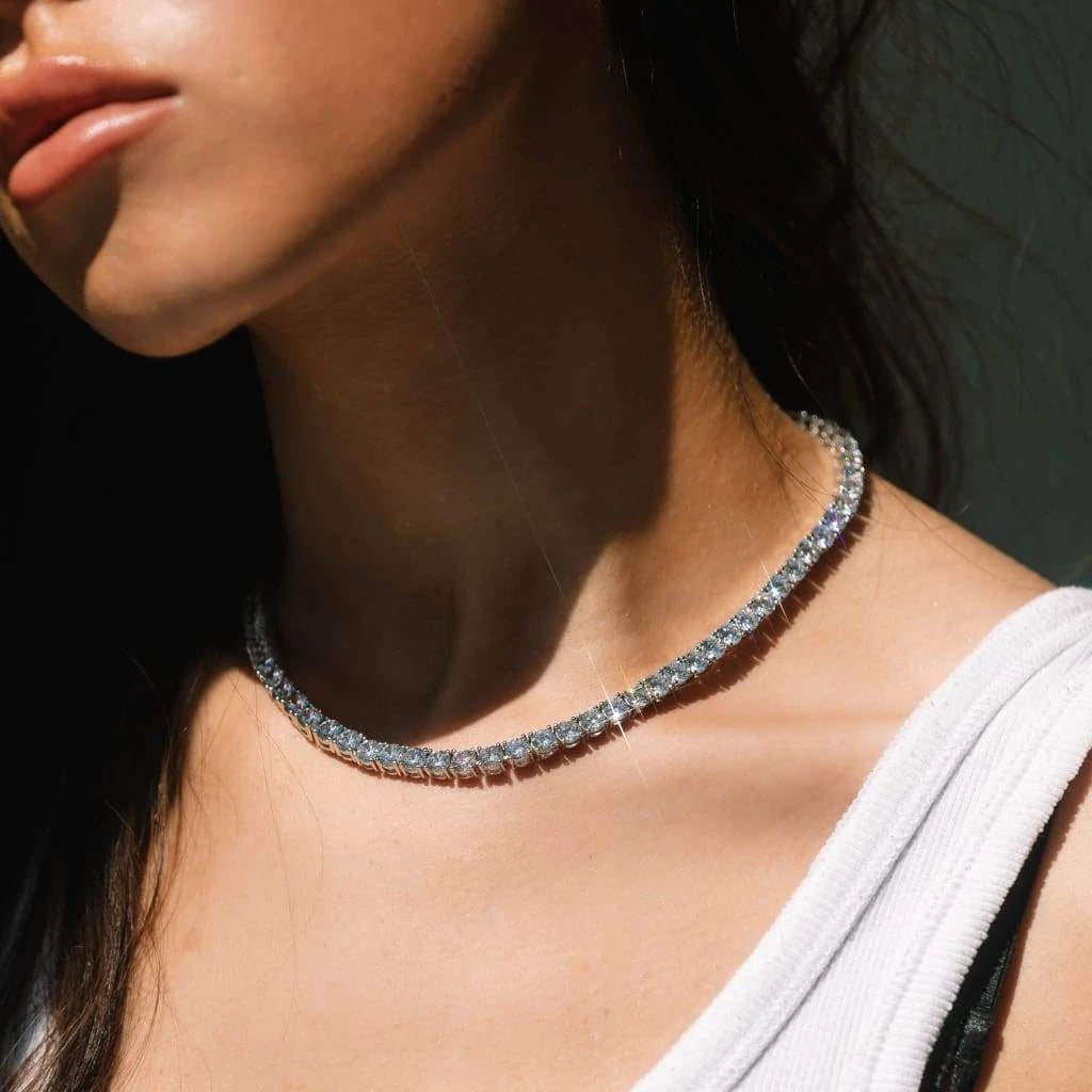 5mm Tennis Chain - White Gold