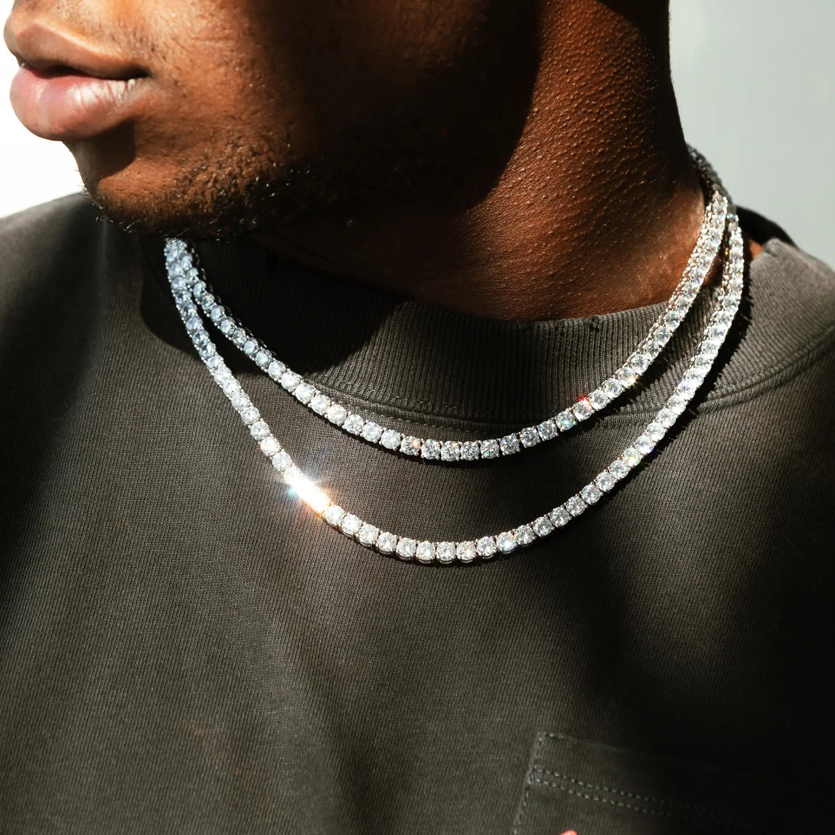 5mm Tennis Chain - White Gold