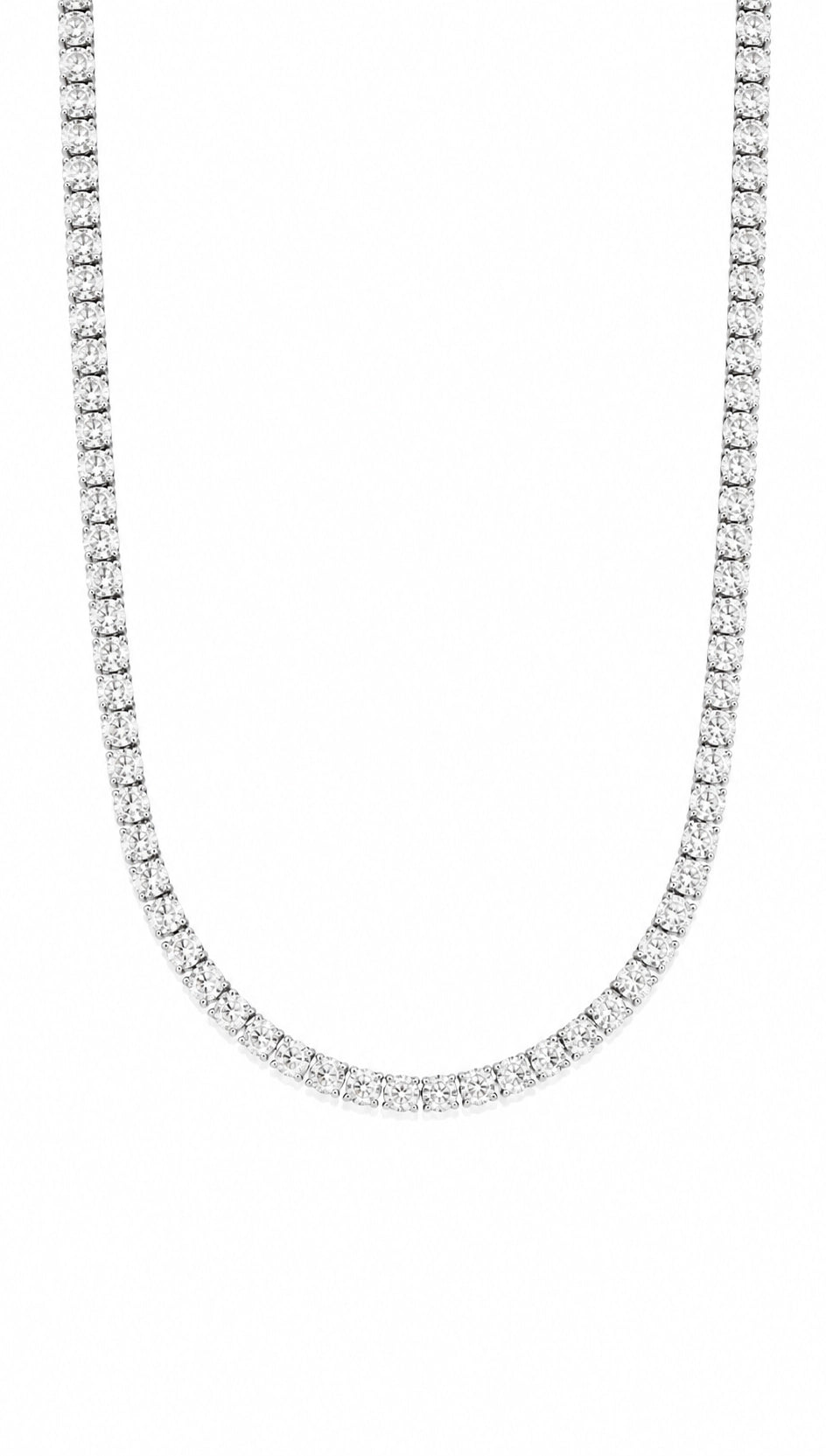 5mm Tennis Chain - White Gold