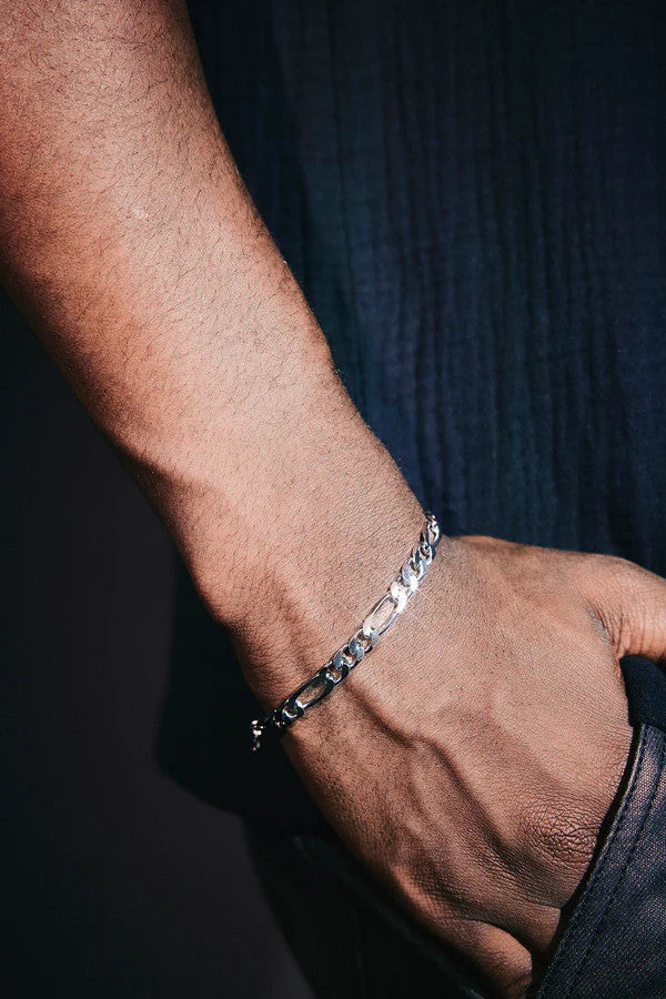 925 Sterling Silver - Figaro Bracelet