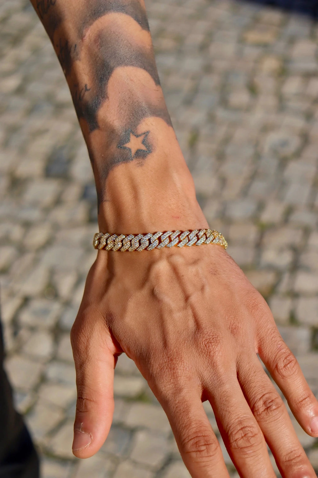 10mm Prong Link Chain - Gold