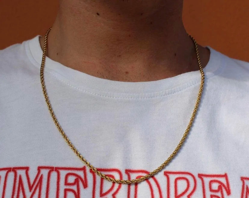 3mm Rope Chain - Gold