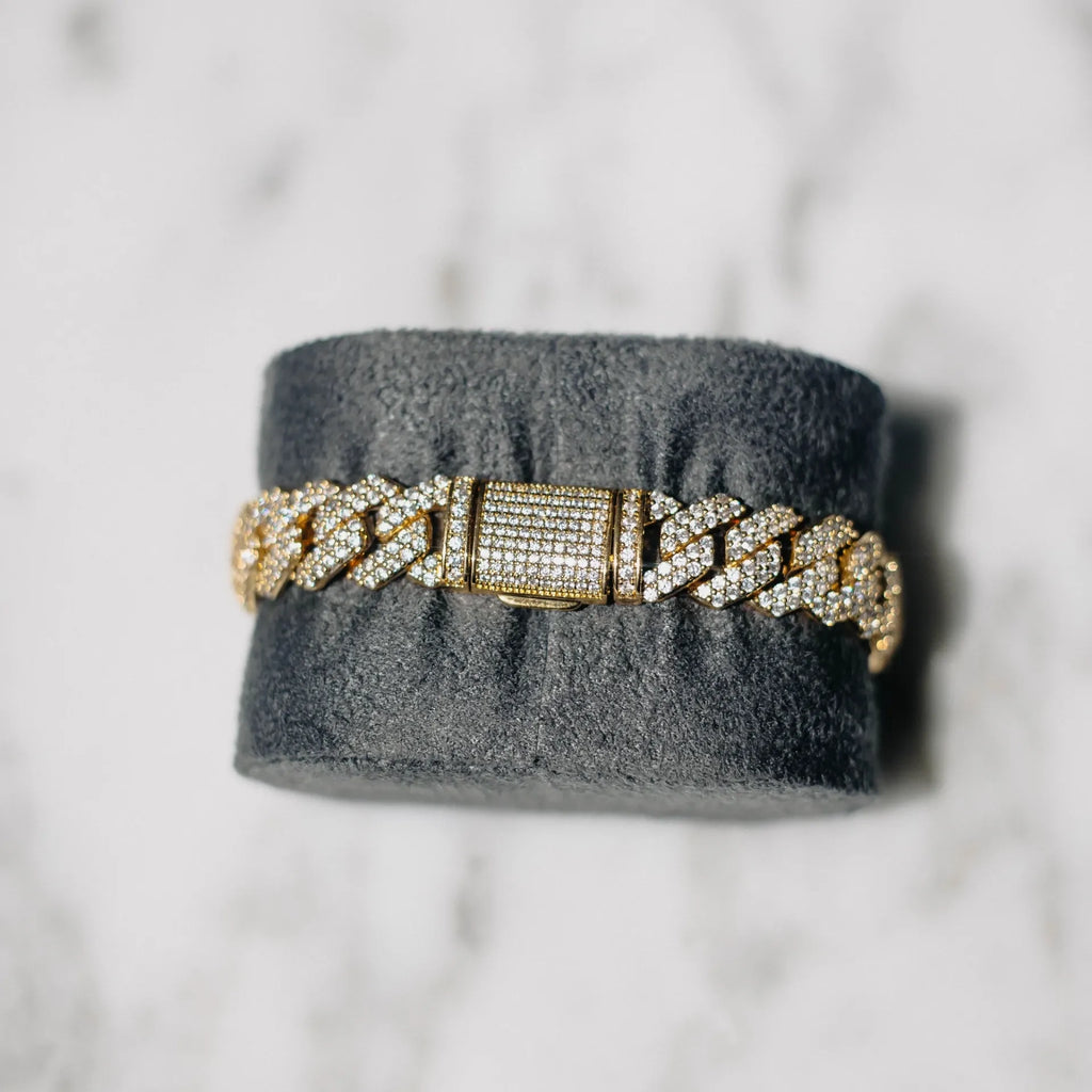 10mm Prong Link Chain - Gold