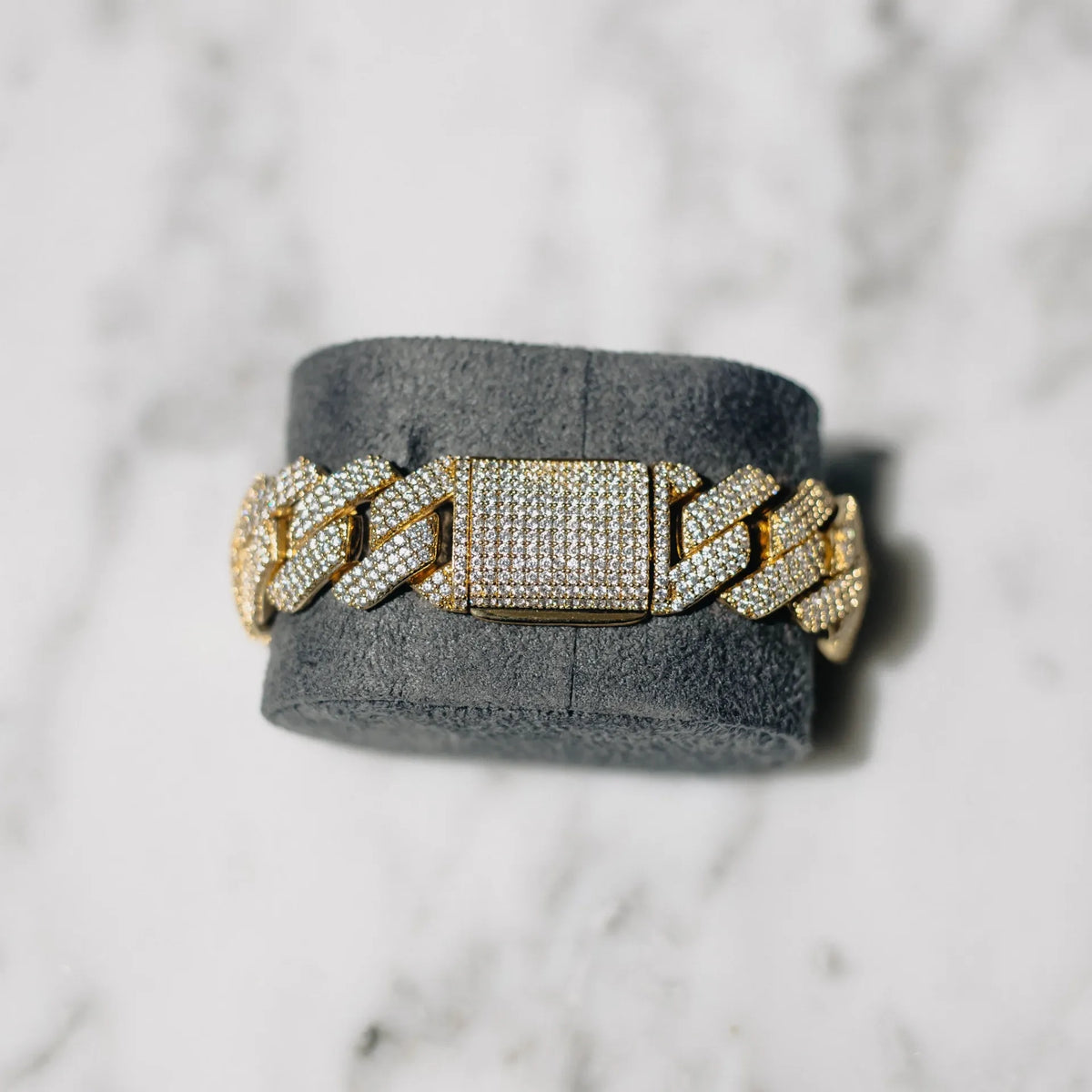 19mm Prong Link Bracelete - Gold