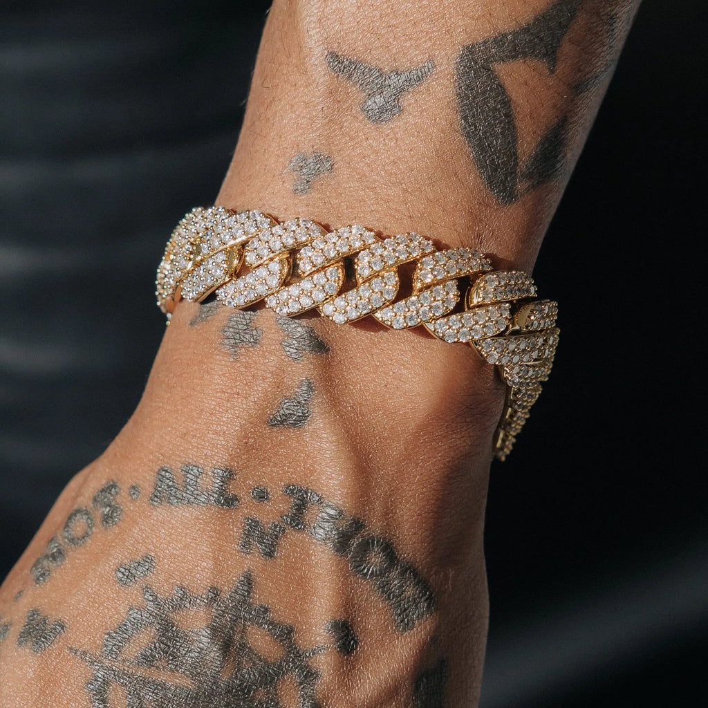 14mm Prong Link Chain - Gold