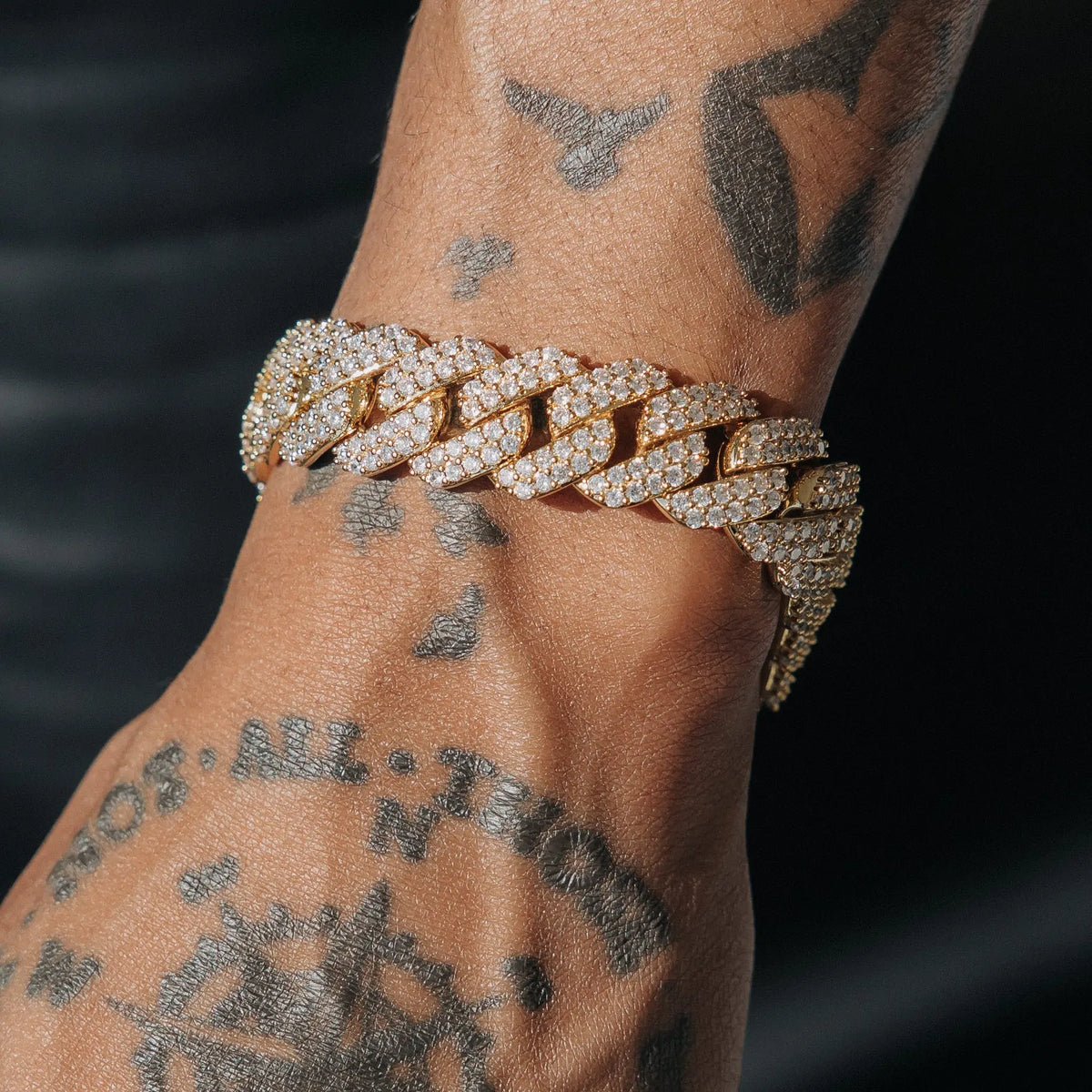 14mm Prong Link Chain - Gold