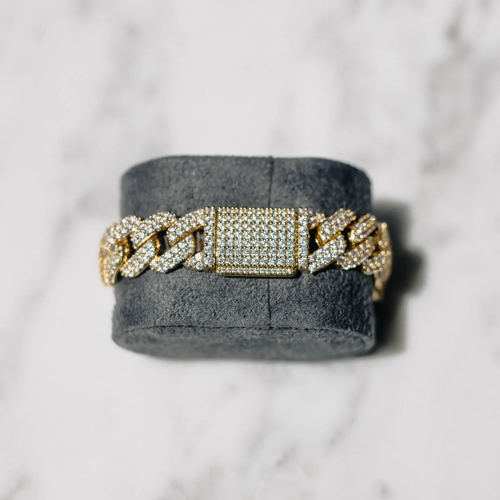 14mm Prong Link Chain - Gold