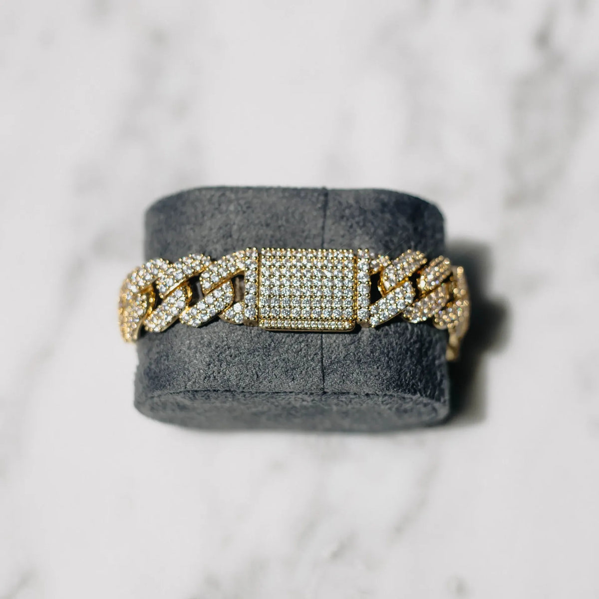 14mm Prong Link Chain - Gold