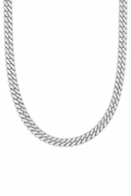10mm Diamond Prong Link Chain - White Gold