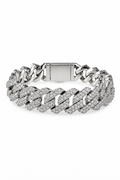 14mm Prong Link Chain - White Gold