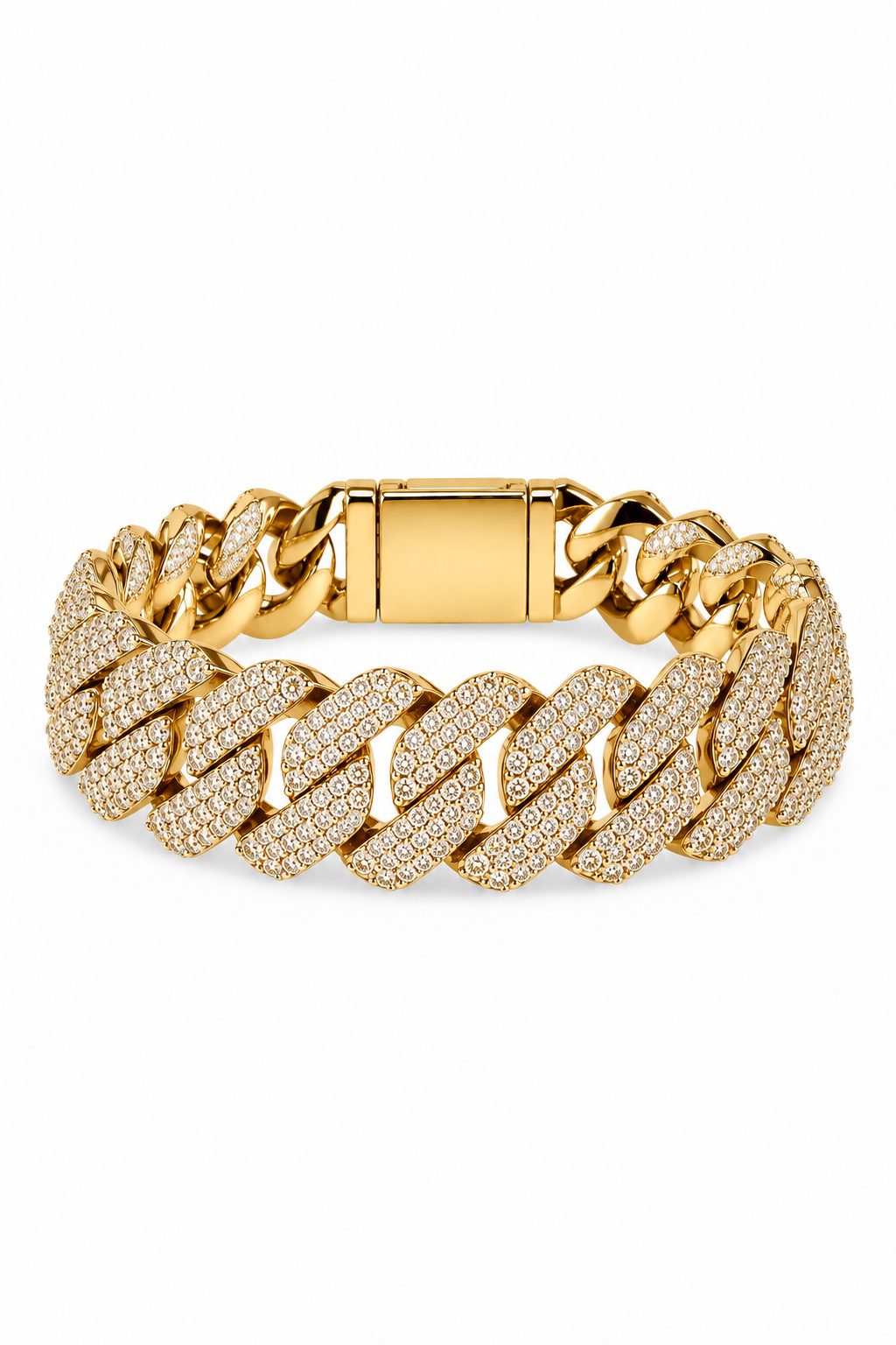 19mm Prong Link Bracelete - Gold