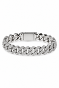 10mm Prong Link Chain - White Gold
