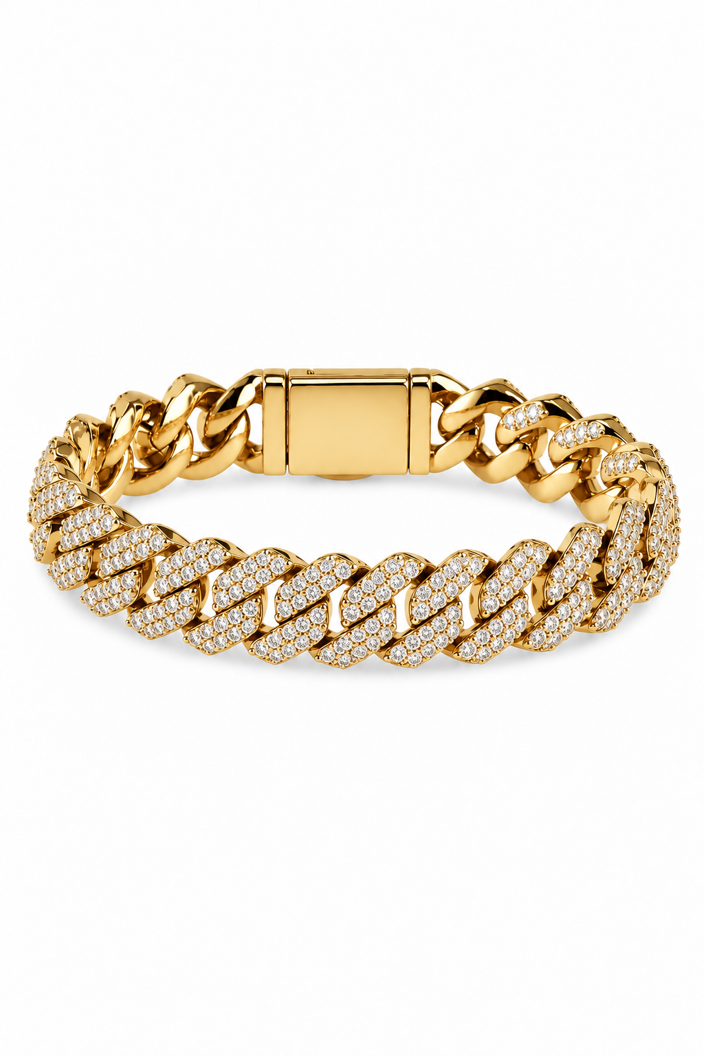 10mm Prong Link Chain - Gold