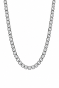 5mm Clustered Tennis Chain - White