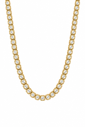 5mm Clustered Tennis Chain - Gold