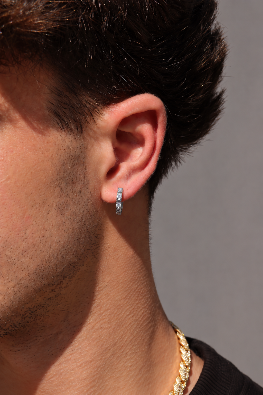 16mm Luxe Huggies Earrings - White