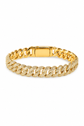 8mm Iced Cuban Link - Gold