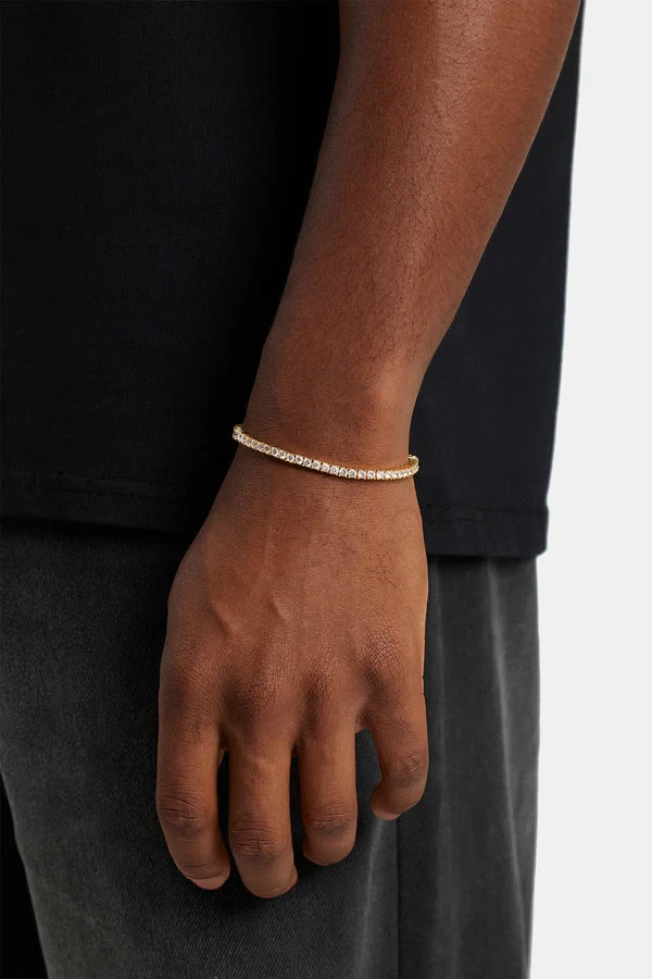 3mm Tennis Bracelete -  Gold