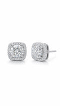 Moissanite 7mm Cluster Stud Earrings