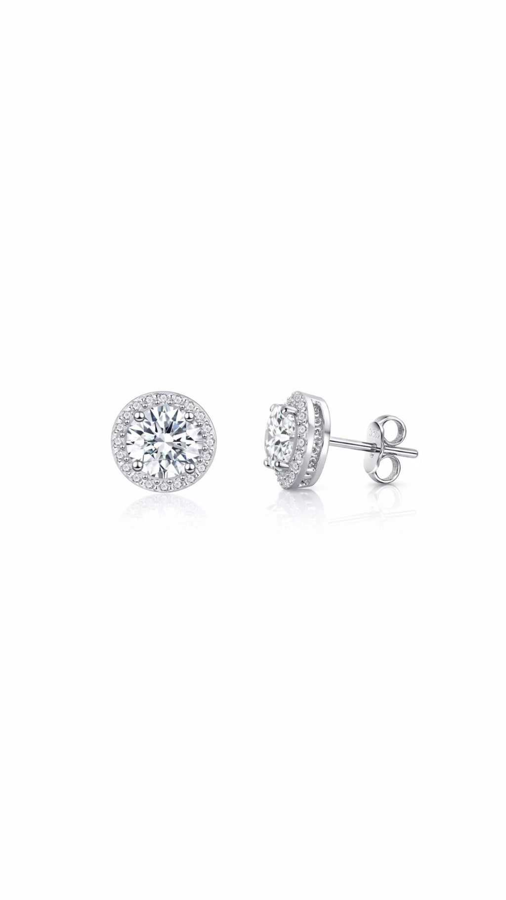 Halo Icon Stud Earrings - 6.5mm | VVS1