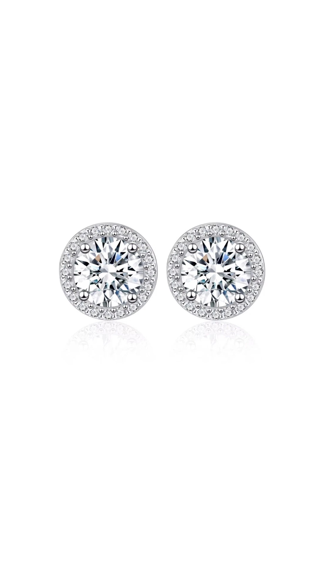 Halo Icon Stud Earrings - 6.5mm | VVS1
