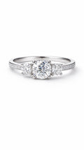 Round Cut Trio Ring (925 Silver & VVS1)