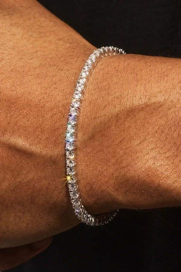 3mm Tennis Bracelete - White Gold